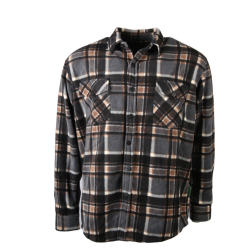 Chemise polaire &agrave; carreaux Treeland Gris