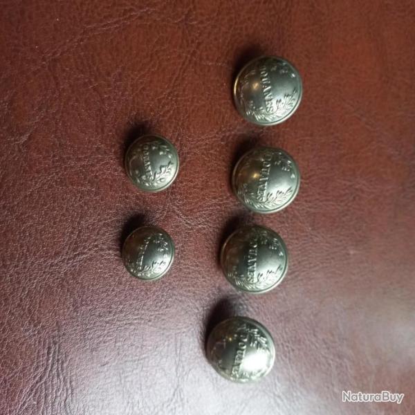 lot de 6 anciens boutons  "  DOUANE  "   Fran�aise