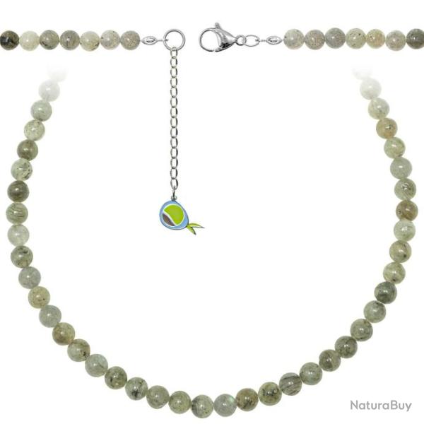 Collier en labradorite - Perles rondes 6 mm - 43 cm
