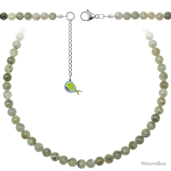 Collier en labradorite - Perles rondes 6 mm - 70 cm