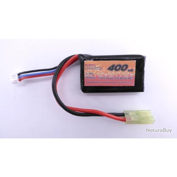 BATTERIE LI-PO 7.4V 400MAH