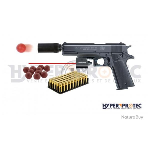 Pack Ultime Dfense Colt Government 1911 A1 - Pistolet Alarme