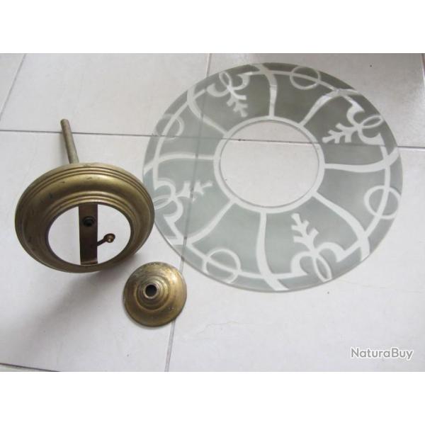 Suspension en verre dpoli 1930/40 - Art dco