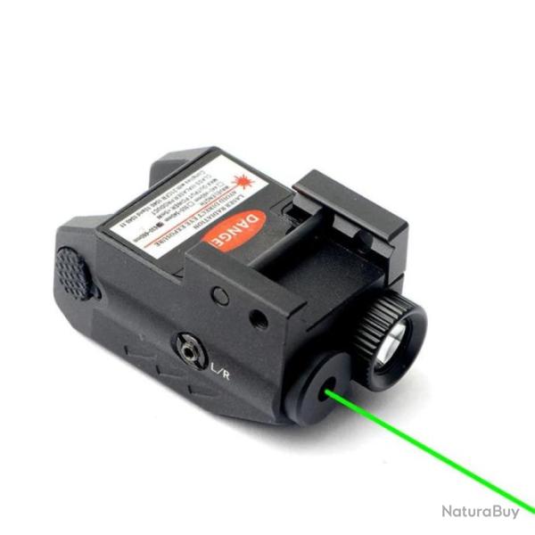 Lampe laser vert avec led 500 Lumens pour rail picatinny
