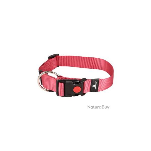 COLLIER ZIGGI ROUGE CERISE 55-75CM 40MM