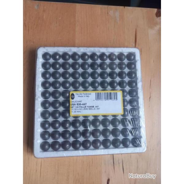 Balle ronde pedersoli .447 x100