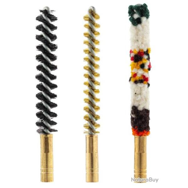Set de trois brosses pour armes � canon ray� - M3 fem.cal.6MM