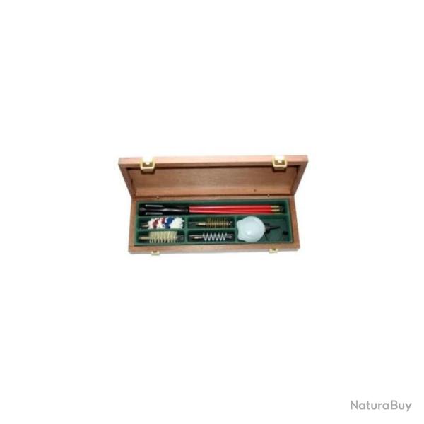Stil Crin - Kit de nettoyage en coffret bois pour fusils de chasse de calibre 12 - Baguettes acier