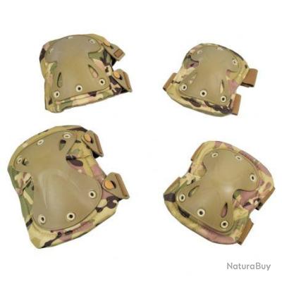 BAIGIO Kit Protection Tactique Genouillères Coudières Militaire - Airsoft Paintball Vélo Skate