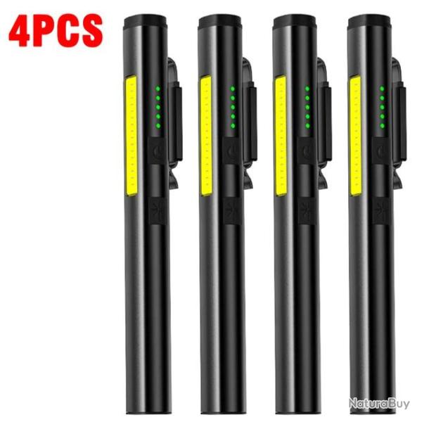 Lampe Poche 4 en 1 Laser LED UV COB, Modele: 4pcs
