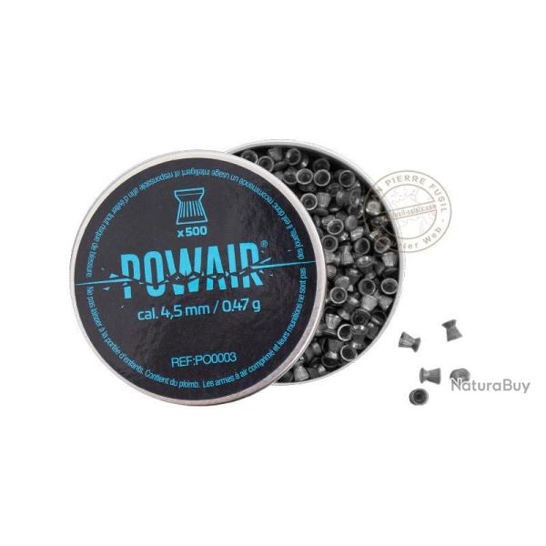 POWAIR - Plombs plats 4,5mm - 2 x 500