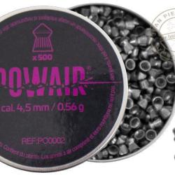 POWAIR - Plombs pointus Cal. 4,5mm - 2 x 500
