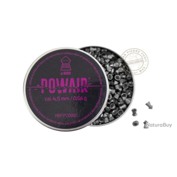 POWAIR - Plombs pointus Cal. 4,5mm - 2 x 500