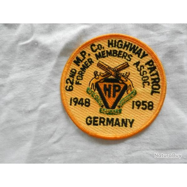 insigne badge US  62� Military Police Corp 1948 1958