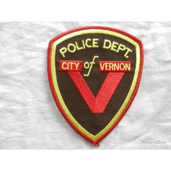 ancien insigne badge am�ricain Police US City of Vernon