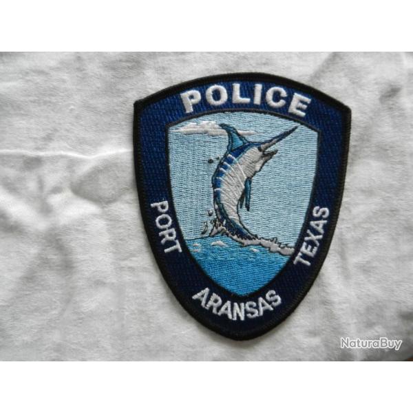 ancien insigne badge am�ricain Police port Aransas Texas