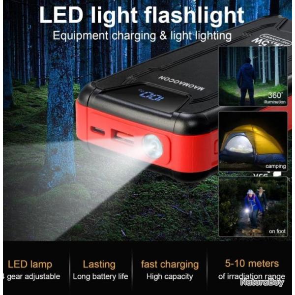 Batterie externe Power Bank 27 000 mAh Charge rapide. A