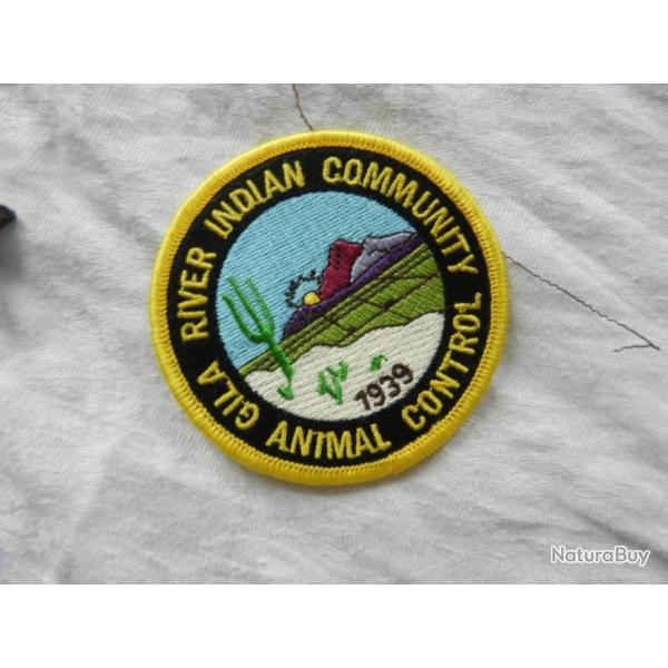 ancien insigne badge US am�ricain River Indian Gila Community Animal Control