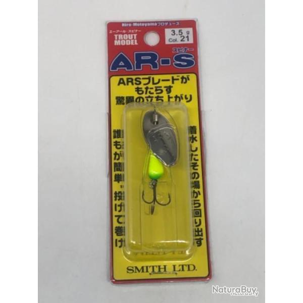 Cuillers de p�che Smith AR Spinner 1,4cm 3,5g argent�, jaune fluo et vert