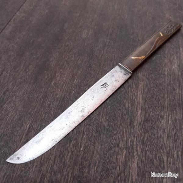 Ancien Couteau JAPONAIS de Samoura� KOZUKA KOGATANA Manche en Cuivre