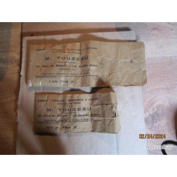 pochettes collection de vente plombs de chasse