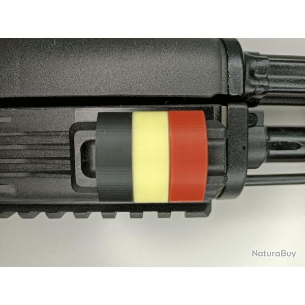 Clips Couvre-Rail Picatinny Belgique Noir Jaune Rouge