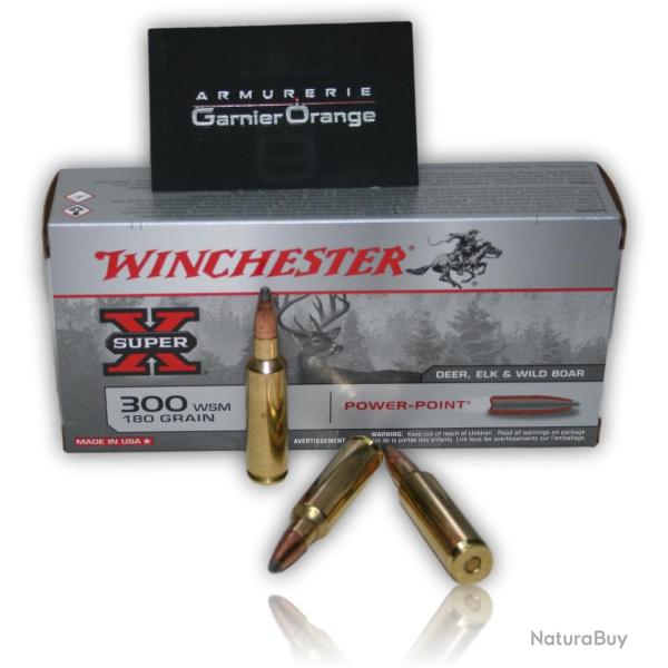 MUNITIONS WINCHESTER POWERPOINT SUPERX 180 GR CAL 300 WSM X20
