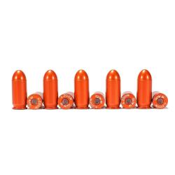 10 douilles amortisseur A-Zoom cal. 45 ACP en aluminium - Orange
