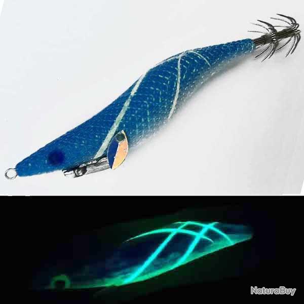 Turlutte Sandra Squid Full Light 3.5 Bleu Glow