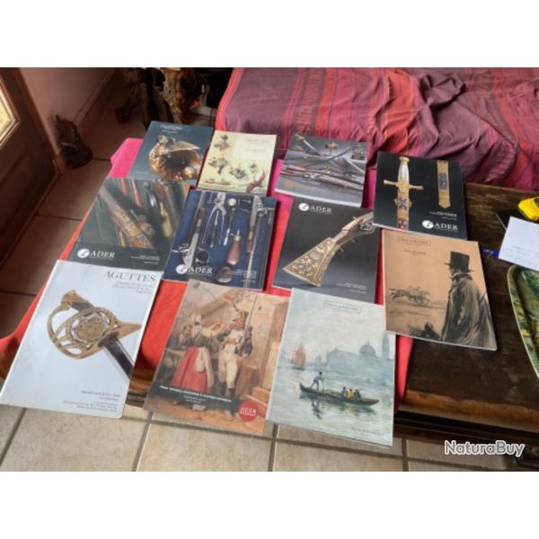 Lot de Onze catalogues de ventes aux ench�res