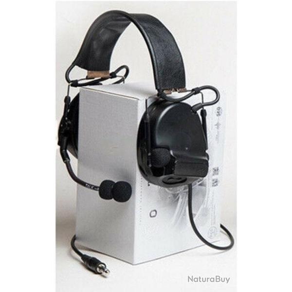 Casque Comtac 3 avec pads en silicone - Noir - FCS/FMA