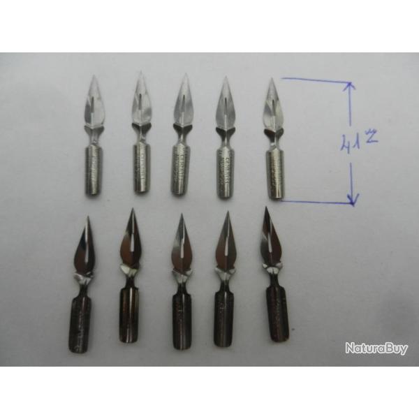 lot de 10 anciennes plumes pour porte plume a encre