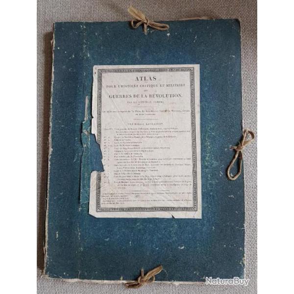 RARE Ed originale JOMINI Atlas histoire critique et militaire des guerres de la r�volution1820