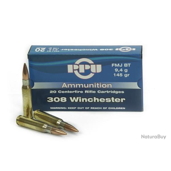Munition PPU Cal.308 WinFMJ 145gr