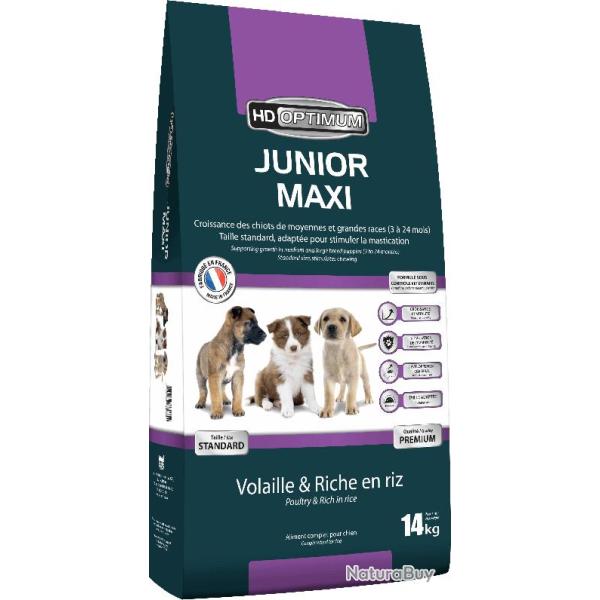 HD OPTIMUM - ADULT JUNIOR, Croissance des chiots de moyennes et grandes races (3 � 18 mois)