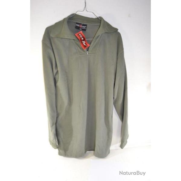 Polaire verte XL TOE PRO T.O.E. concept 2010. surplus, chasse p�che survie opex arm�e Fran�aise