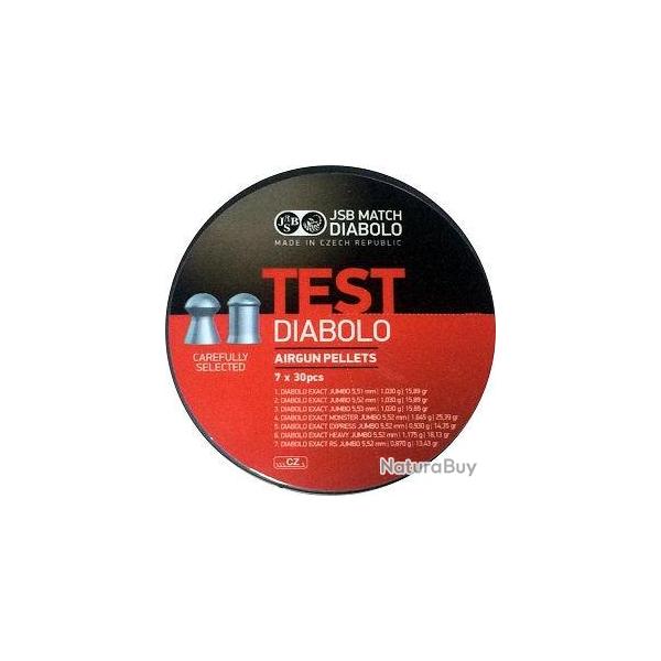 Bo�te de 210 plombs JSB Diabolo Exact Test - Cal. 5.5