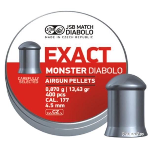 Bo�te de 400 plombs JSB Diabolo Exact Monster - Cal. 4.52
