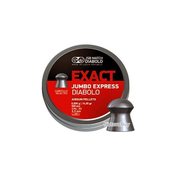 Bo�te de 250 plombs JSB Diabolo Jumbo Exact Express - Cal. 5.52