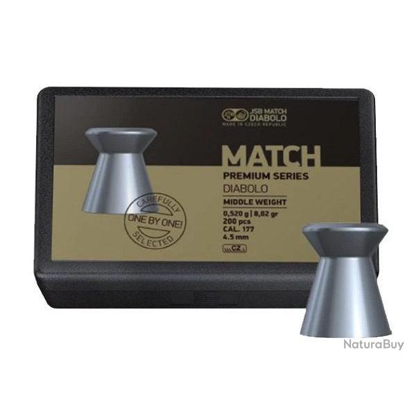 Bo�te de 200 plombs JSB Match Premium Middle - Cal. 4.49