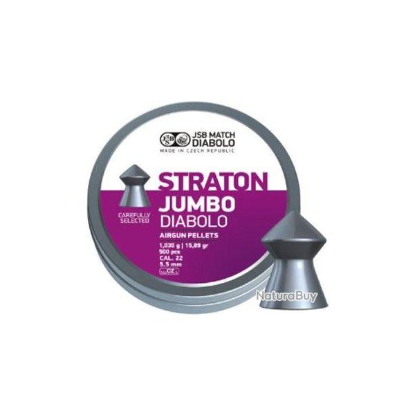 Bo�te de 500 plombs JSB Diabolo Jumbo Straton - Cal. 5.5