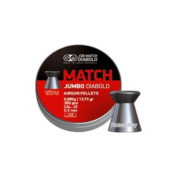 Bo�te de 300 plombs JSB Diabolo Jumbo Match - Cal. 5.5
