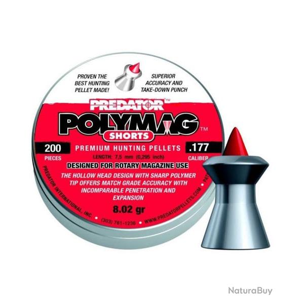 Bo�te de 200 plombs JSB Predator Polymag Shorts - 4.5 mm