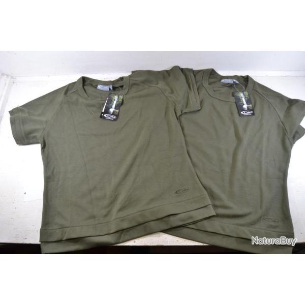 2 x tshirt kaki vert - Gelert, matire tactique respirante. SHR 200 WMS EARTH WICKING DK OLIVE