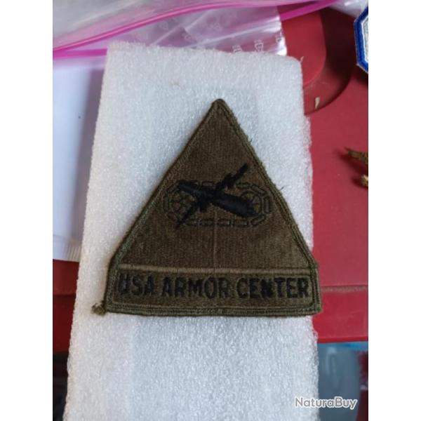 Patch arm�e us USA ARMORED CENTER kaki ORIGINAL