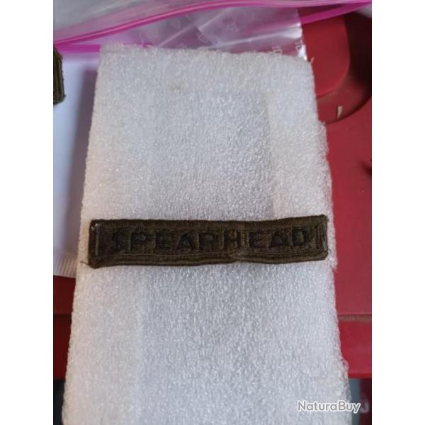 Patch arm�e us 3rd ARMORED DIVISION tab SPEARHEAD kaki ORIGINAL