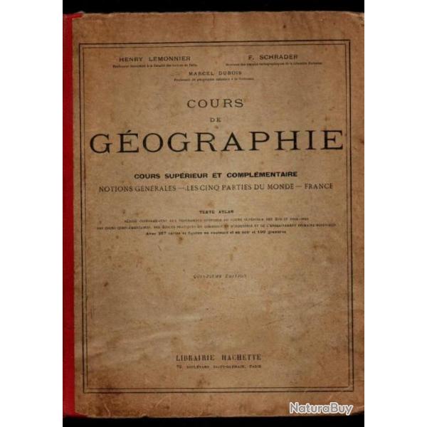 Cours de G�ographie - Cours sup�rieur et compl�mentaire notions g�n�rales les cinq parties du monde