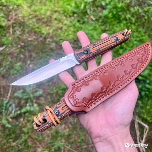 Couteau poignard haute qualit� acier D2 G10 tactique combat