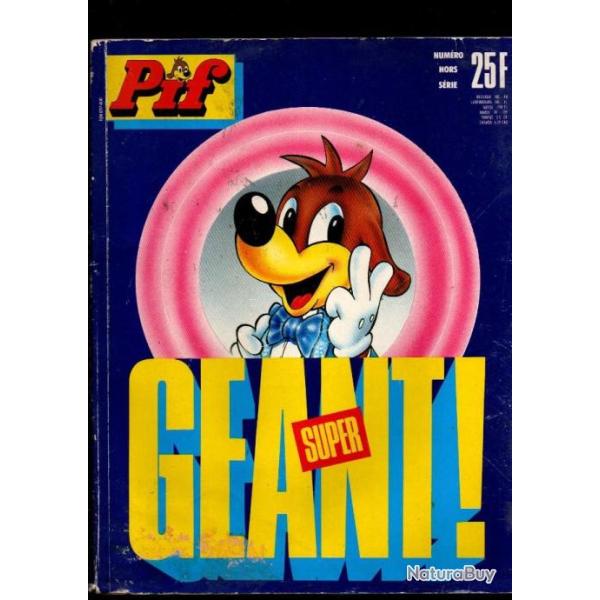 pif super g�ant 1991 collector placid et muzo, arthur le fantome, hercule,