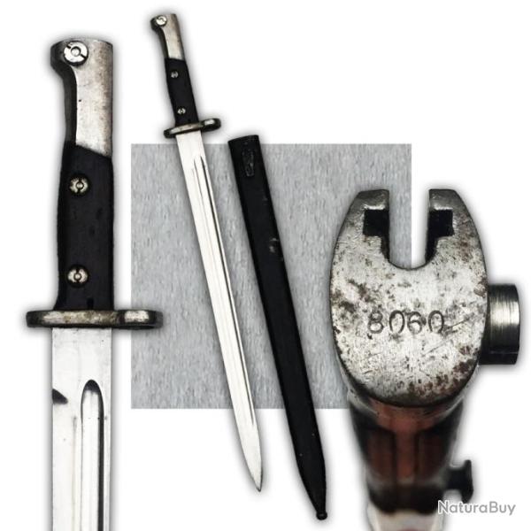 MILITARIA BELGE : TRES RARE & BELLE BAIONNETTE / GLAIVE BELGE M 1924, EXPORT, NUM�ROT�, ORIGINAL